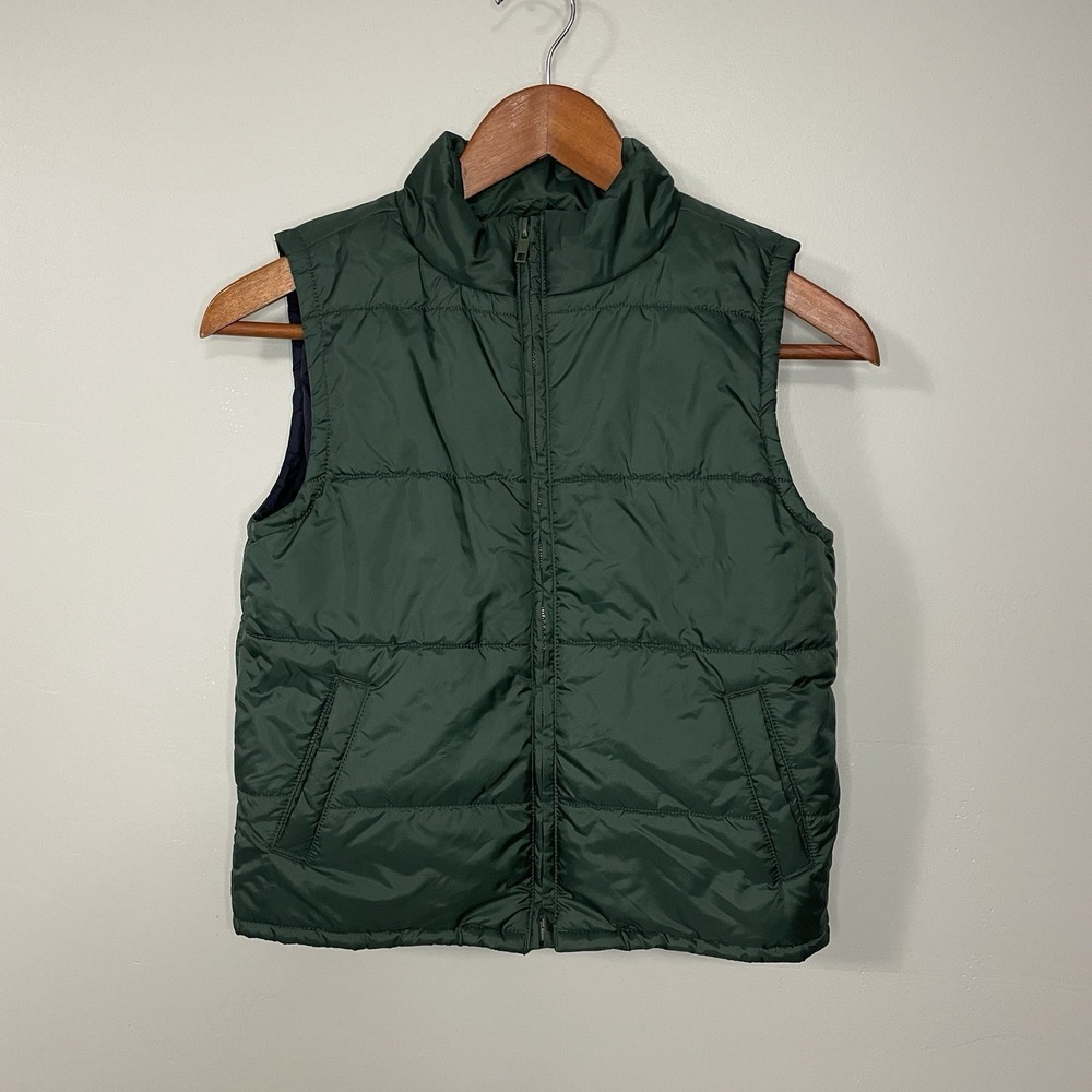 Gymboree Boys Blue & Gray Puffer Vest Size Small 5-6 Spring